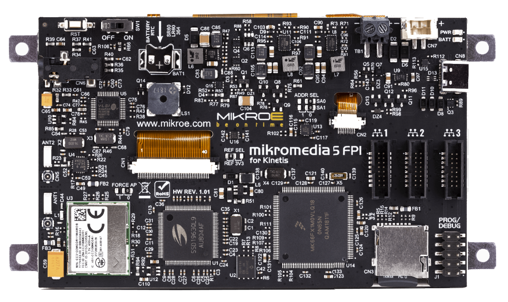Location Circuit - Mikroe Mikromedia 5 for Kinetis Resistive FPI with Frame